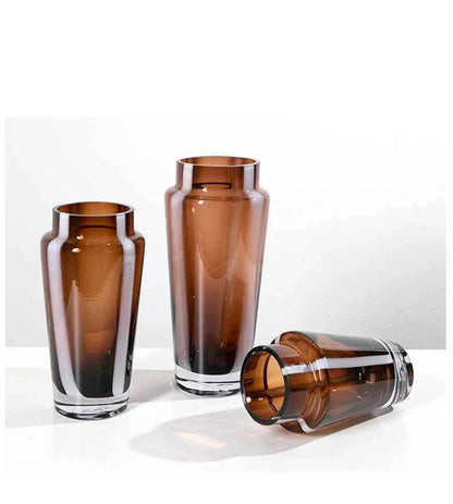The Southern Atelier – Elegant Amber Glass Prism Vase for Contemporary Spaces, Infusing Warmth and Sophistication - The Southern AtelierSKU_1765807274173_861