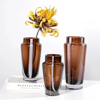 The Southern Atelier – Elegant Amber Glass Prism Vase for Contemporary Spaces, Infusing Warmth and Sophistication - The Southern AtelierSKU_1765807274173_861