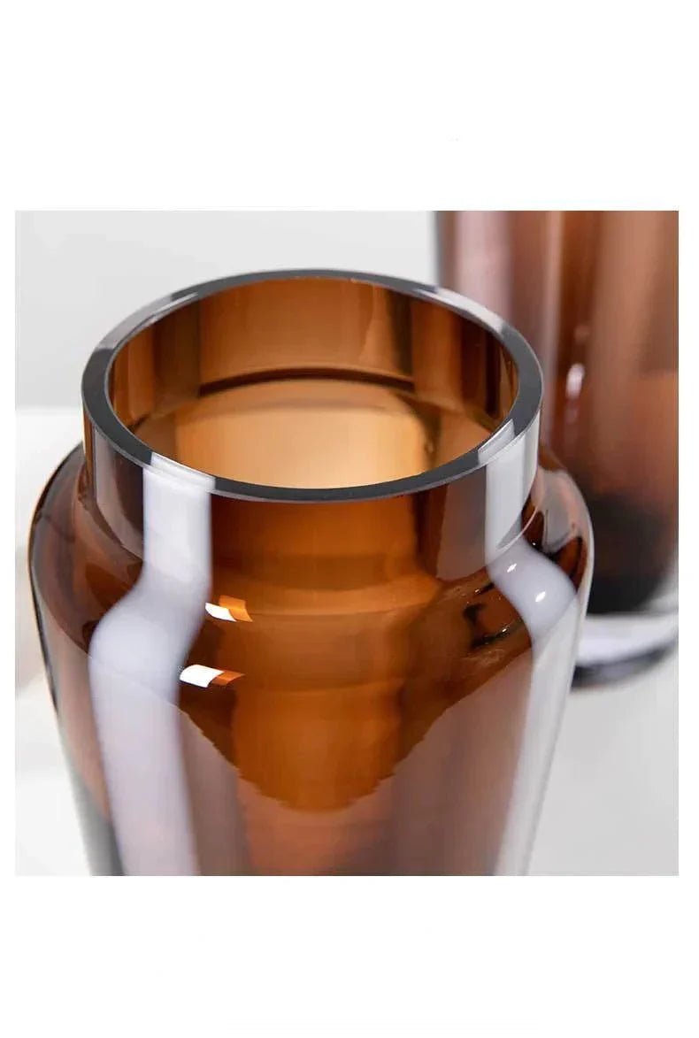 The Southern Atelier – Elegant Amber Glass Prism Vase for Contemporary Spaces, Infusing Warmth and Sophistication - The Southern AtelierSKU_1765807274173_861
