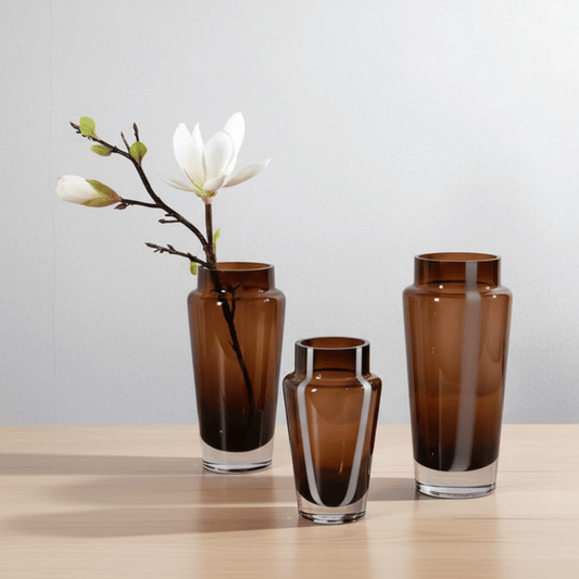 The Southern Atelier – Elegant Amber Glass Prism Vase for Contemporary Spaces, Infusing Warmth and Sophistication - The Southern AtelierSKU_1765807274173_861