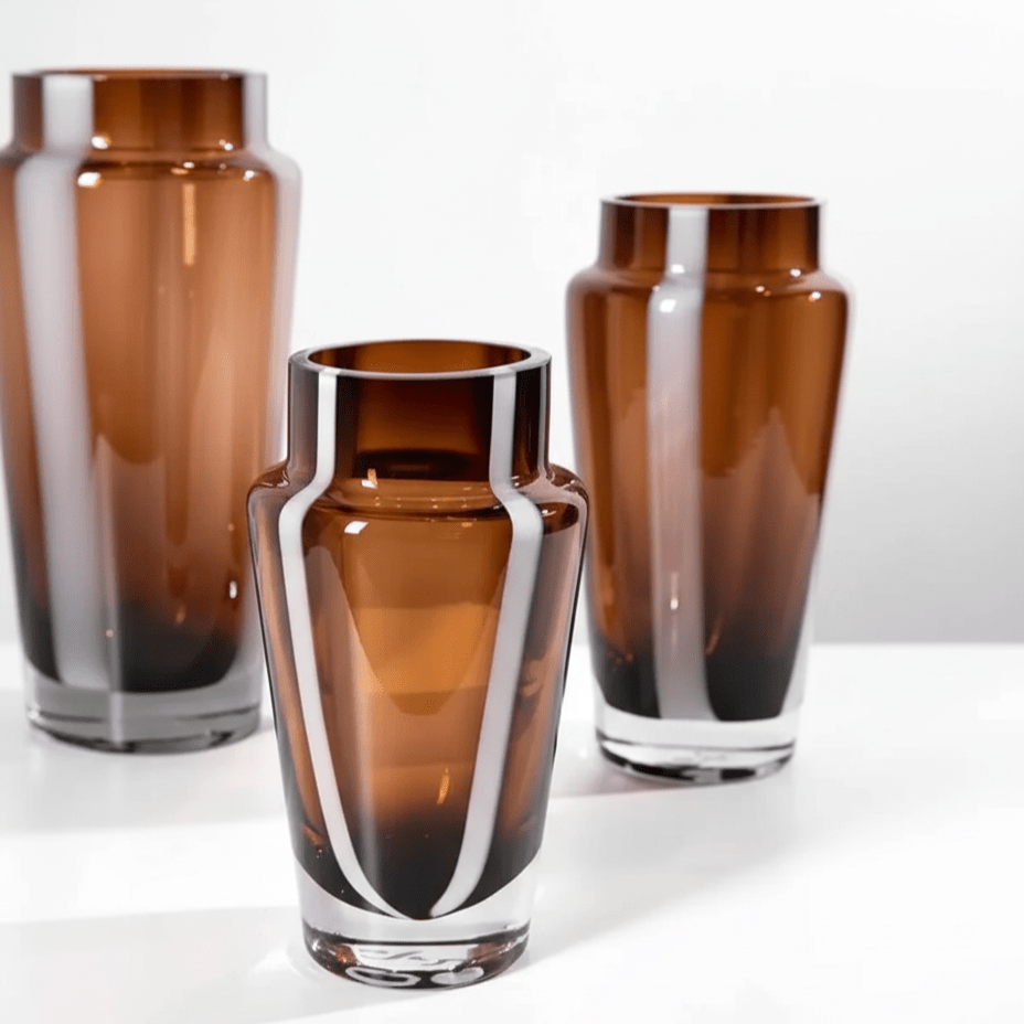 The Southern Atelier – Elegant Amber Glass Prism Vase for Contemporary Spaces, Infusing Warmth and Sophistication - The Southern AtelierSKU_1765807274173_861