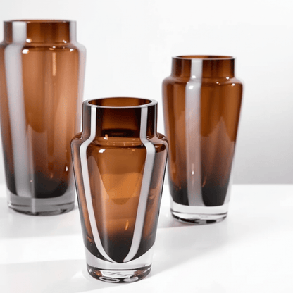 The Southern Atelier – Elegant Amber Glass Prism Vase for Contemporary Spaces, Infusing Warmth and Sophistication - The Southern AtelierSKU_1765807274173_861