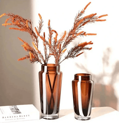 The Southern Atelier – Elegant Amber Glass Prism Vase for Contemporary Spaces, Infusing Warmth and Sophistication - The Southern AtelierSKU_1765807274173_861
