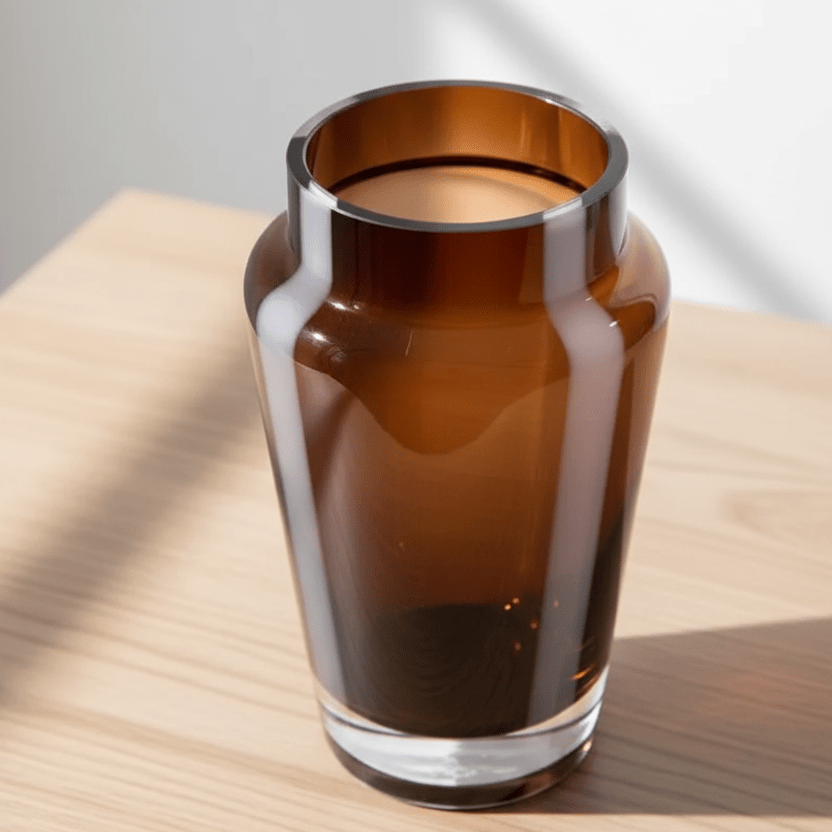 The Southern Atelier – Elegant Amber Glass Prism Vase for Contemporary Spaces, Infusing Warmth and Sophistication - The Southern AtelierSKU_1765807274173_861