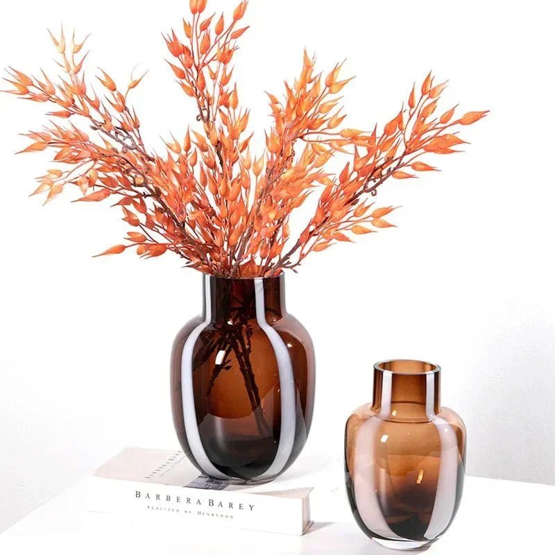 The Southern Atelier – Elegant Amber Glass Prism Vase for Contemporary Spaces, Infusing Warmth and Sophistication - The Southern AtelierSKU_1765807274173_861