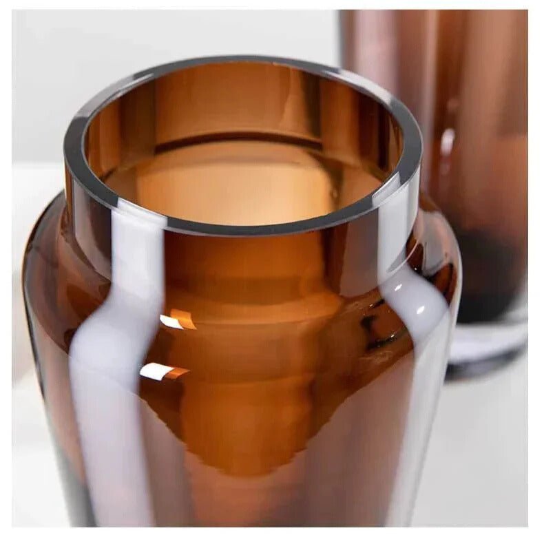 The Southern Atelier – Elegant Amber Glass Prism Vase for Contemporary Spaces, Infusing Warmth and Sophistication - The Southern AtelierSKU_1765807274173_861