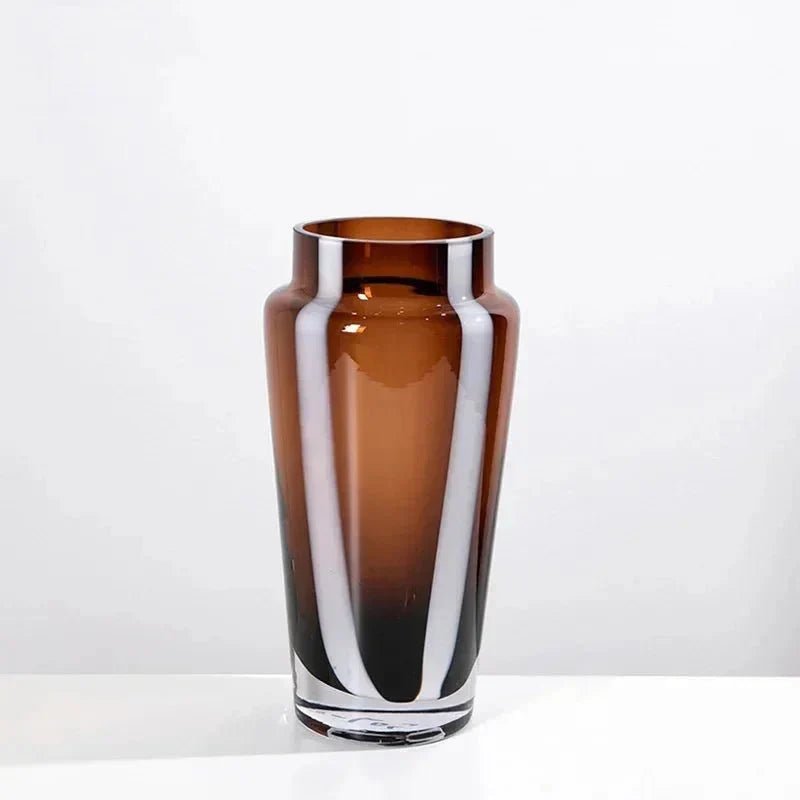 The Southern Atelier – Elegant Amber Glass Prism Vase for Contemporary Spaces, Infusing Warmth and Sophistication - The Southern AtelierSKU_1765807274173_939