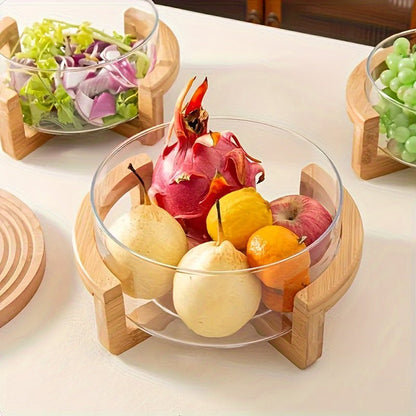 The Southern Atelier – Elegant Bamboo and Glass Fruit Bowl Set for a Stylish Centerpiece - The Southern AtelierSKU_1763119353753_301