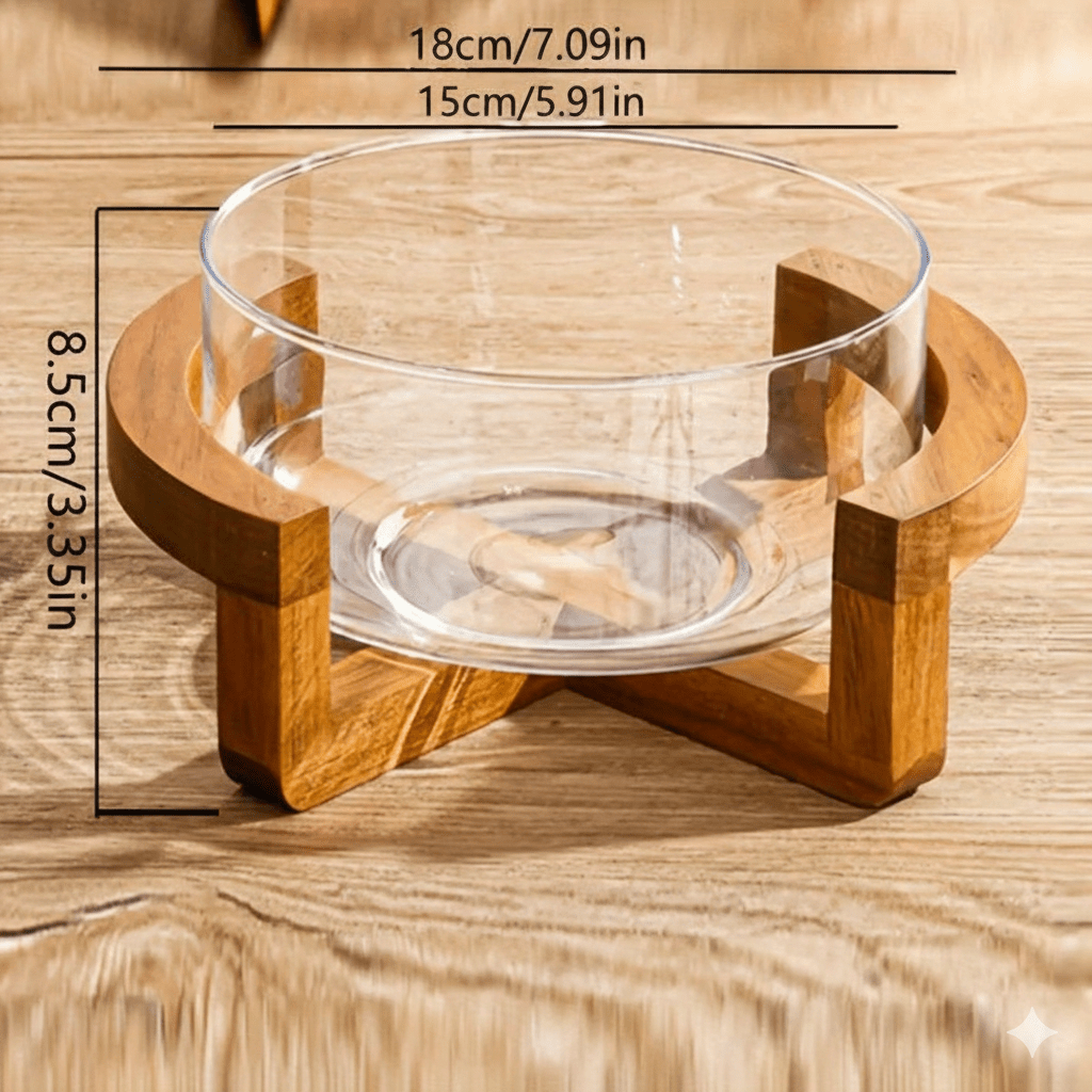 The Southern Atelier – Elegant Bamboo and Glass Fruit Bowl Set for a Stylish Centerpiece - The Southern AtelierSKU_1763119353753_301