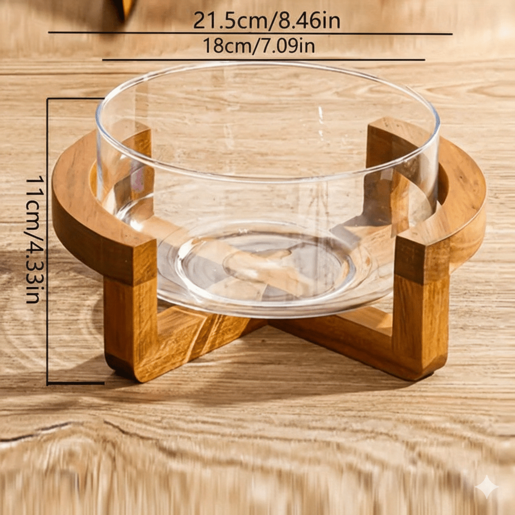 The Southern Atelier – Elegant Bamboo and Glass Fruit Bowl Set for a Stylish Centerpiece - The Southern AtelierSKU_1763119353753_301