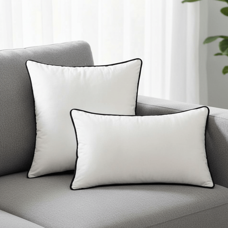 The Southern Atelier – Elegant Black and White Velvet Cushion Cover for a Chic Living Space - The Southern AtelierSKU_1766400587694_871