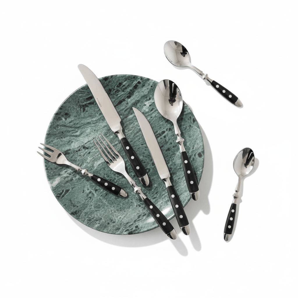 The Southern Atelier - Elegant Black Steel Cutlery Set - The Southern AtelierSKU_1762349660411_673