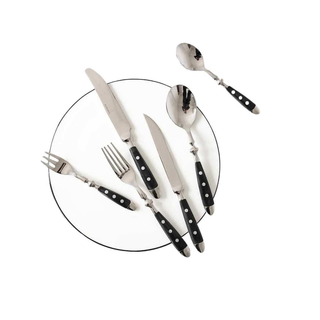 The Southern Atelier - Elegant Black Steel Cutlery Set - The Southern AtelierSKU_1762349660411_673