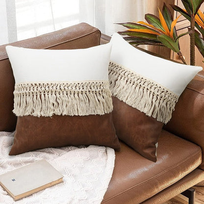 The Southern Atelier – Elegant Boho - Inspired Cushion Cover Set with Tassel Accents for a Serene Ambience - The Southern AtelierSKU_1758918476196_472