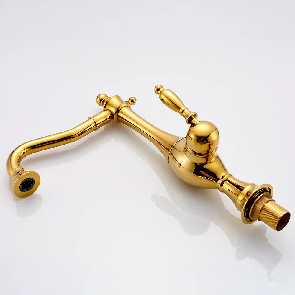 The Southern Atelier – Elegant Brass Basin Faucet in Polished Finish for Stylish Bathrooms with Modern Aesthetics - The Southern AtelierSKU_1767876350355_402