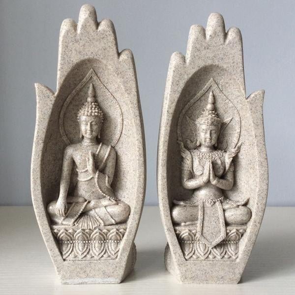 The Southern Atelier – Elegant Buddha Figures in Tranquil Stone Finish for a Serene Ambiance - The Southern AtelierSKU_1763119491736_202