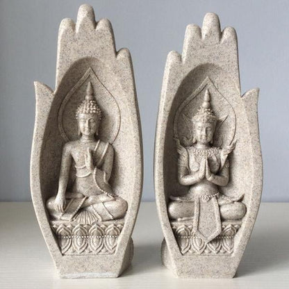 The Southern Atelier – Elegant Buddha Figures in Tranquil Stone Finish for a Serene Ambiance - The Southern AtelierSKU_1763119491736_202