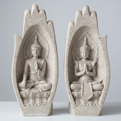 The Southern Atelier – Elegant Buddha Figures in Tranquil Stone Finish for a Serene Ambiance - The Southern AtelierSKU_1763119491736_202