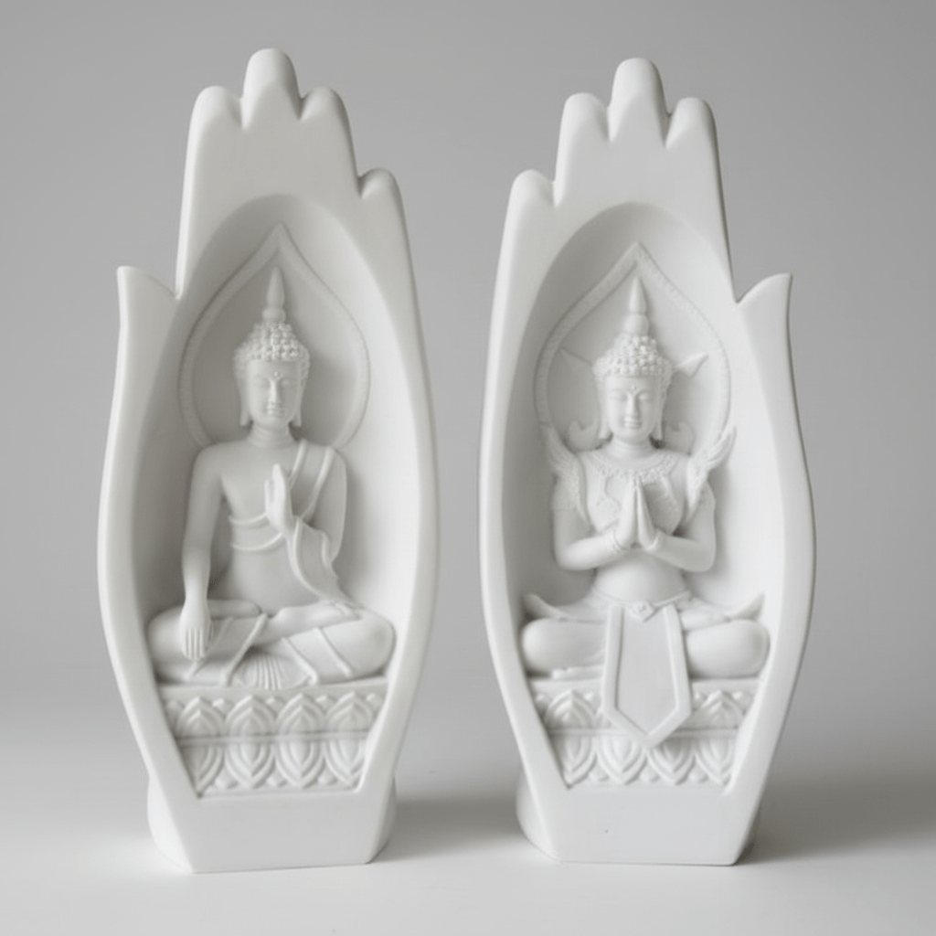 The Southern Atelier – Elegant Buddha Figures in Tranquil Stone Finish for a Serene Ambiance - The Southern AtelierSKU_1763119491736_553