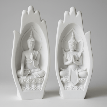 The Southern Atelier – Elegant Buddha Figures in Tranquil Stone Finish for a Serene Ambiance - The Southern AtelierSKU_1763119491736_553