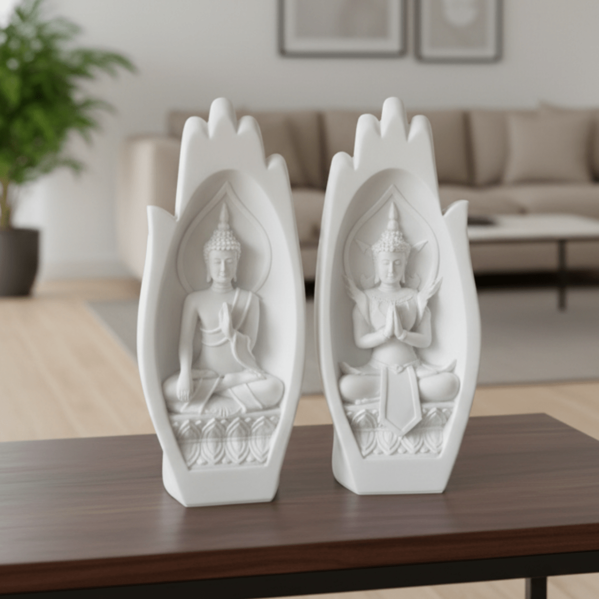 The Southern Atelier – Elegant Buddha Figures in Tranquil Stone Finish for a Serene Ambiance - The Southern AtelierSKU_1763119491736_553