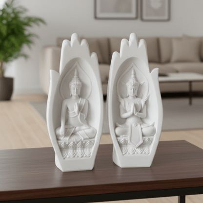 The Southern Atelier – Elegant Buddha Figures in Tranquil Stone Finish for a Serene Ambiance - The Southern AtelierSKU_1763119491736_553