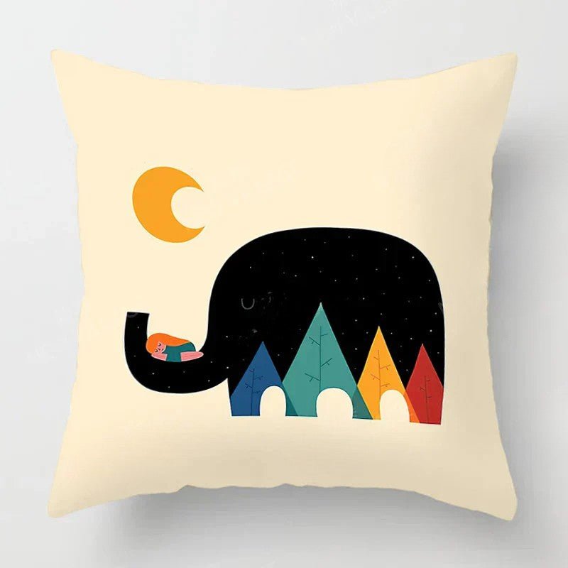 The Southern Atelier – Elegant Cartoon Animal Printed Cushion Cover for a Playful Touch - The Southern AtelierSKU_1774881531238_315
