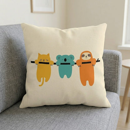The Southern Atelier – Elegant Cartoon Animal Printed Cushion Cover for a Playful Touch - The Southern AtelierSKU_1774881531238_315