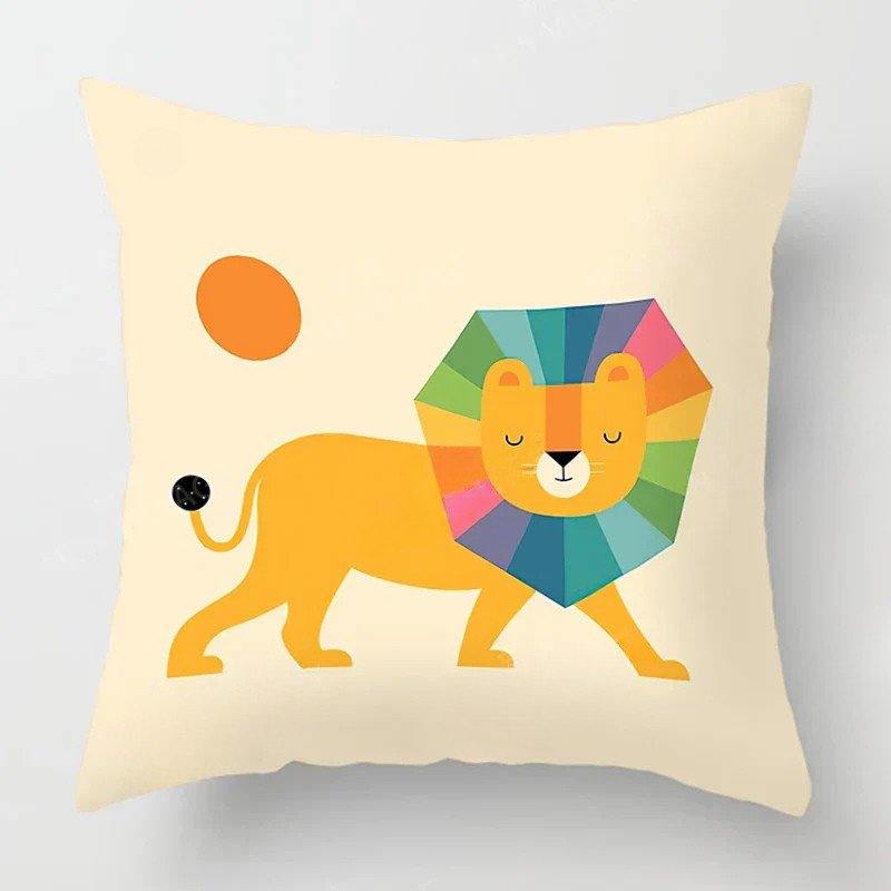 The Southern Atelier – Elegant Cartoon Animal Printed Cushion Cover for a Playful Touch - The Southern AtelierSKU_1774881531239_114