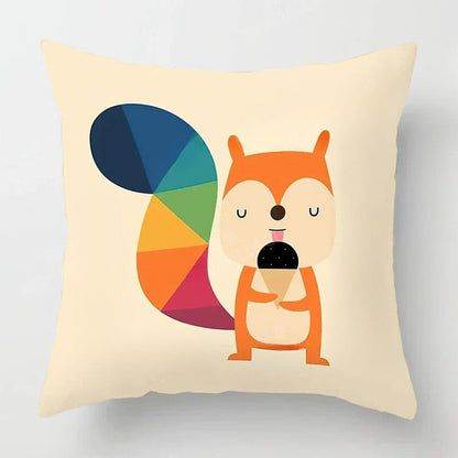 The Southern Atelier – Elegant Cartoon Animal Printed Cushion Cover for a Playful Touch - The Southern AtelierSKU_1774881531239_410