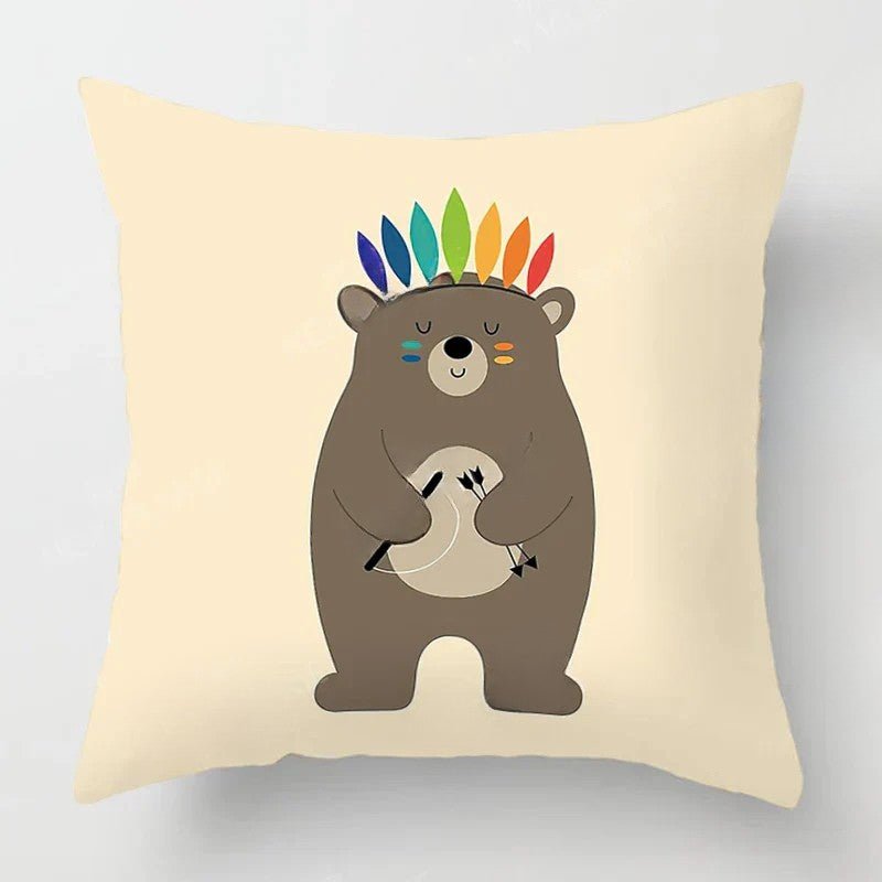 The Southern Atelier – Elegant Cartoon Animal Printed Cushion Cover for a Playful Touch - The Southern AtelierSKU_1774881531239_637