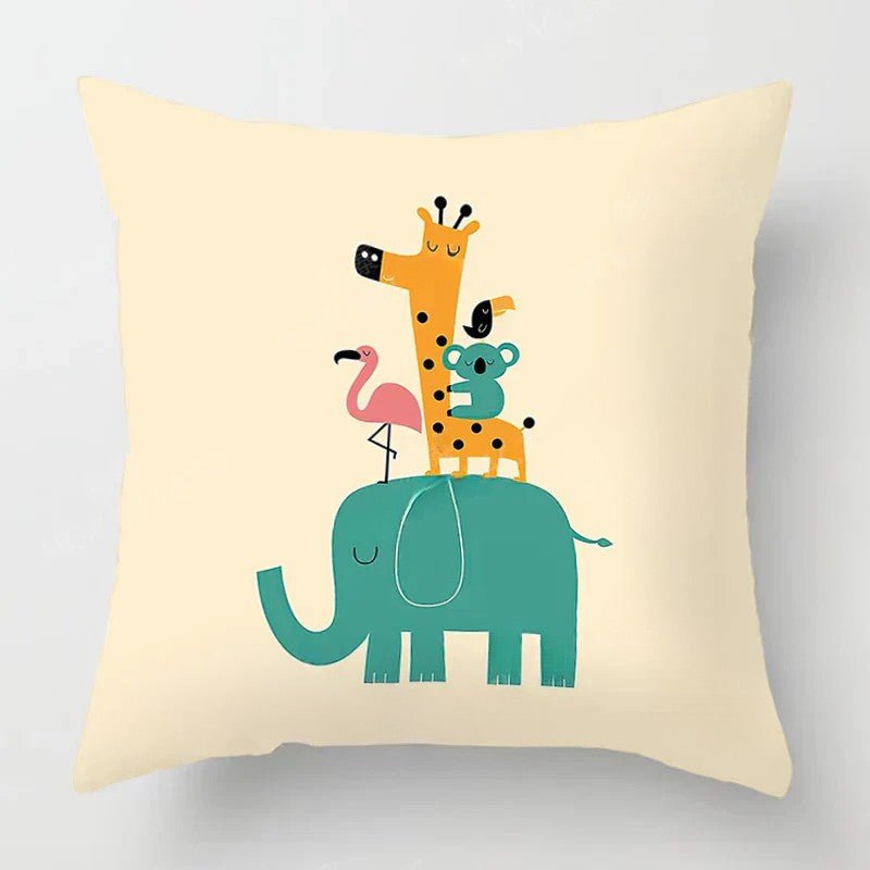 The Southern Atelier – Elegant Cartoon Animal Printed Cushion Cover for a Playful Touch - The Southern AtelierSKU_1774881531239_981
