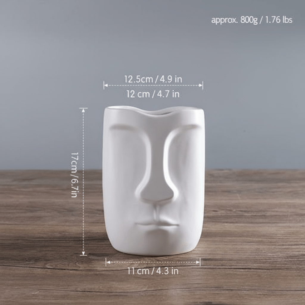 The Southern Atelier – Elegant Ceramic Ancient Art Head Vase for a Serene Ambiance - The Southern AtelierSKU_1763119439138_404