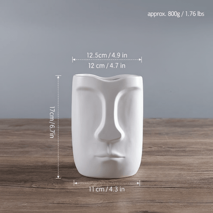 The Southern Atelier – Elegant Ceramic Ancient Art Head Vase for a Serene Ambiance - The Southern AtelierSKU_1763119439138_404