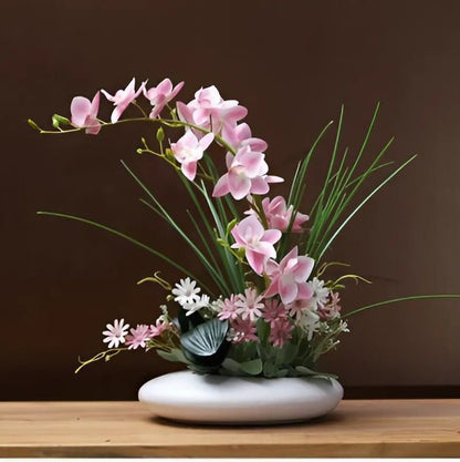 The Southern Atelier – Elegant Ceramic Dove Vase with Orchid Accents for Timeless Spaces - The Southern AtelierSKU_1775909456661_523