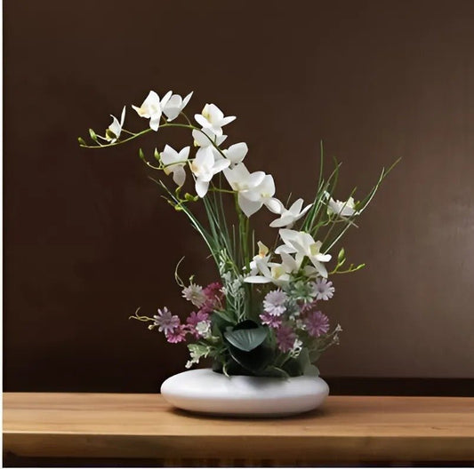 The Southern Atelier – Elegant Ceramic Dove Vase with Orchid Accents for Timeless Spaces - The Southern AtelierSKU_1775909456661_885