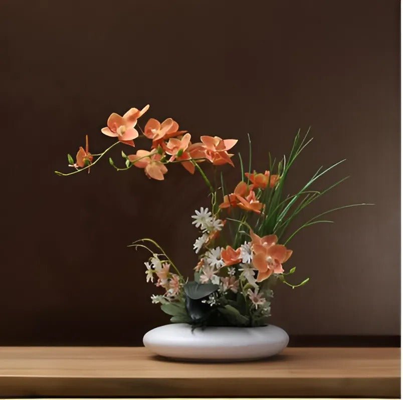 The Southern Atelier – Elegant Ceramic Dove Vase with Orchid Accents for Timeless Spaces - The Southern AtelierSKU_1775909456661_958