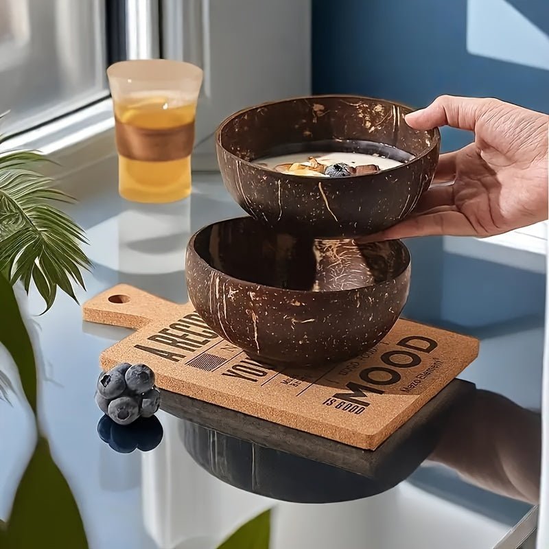 The Southern Atelier – Elegant Coconut Bowl Trio for Stylish Dining and Timeless Eco - Friendly Charm - The Southern AtelierSKU_1763119473948_341