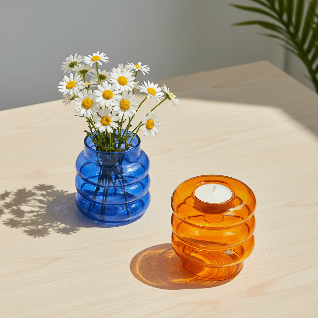 The Southern Atelier – Elegant Contemporary Glass Conical Candle Holder for a Stylish Interiors - The Southern AtelierSKU_1763119414548_304