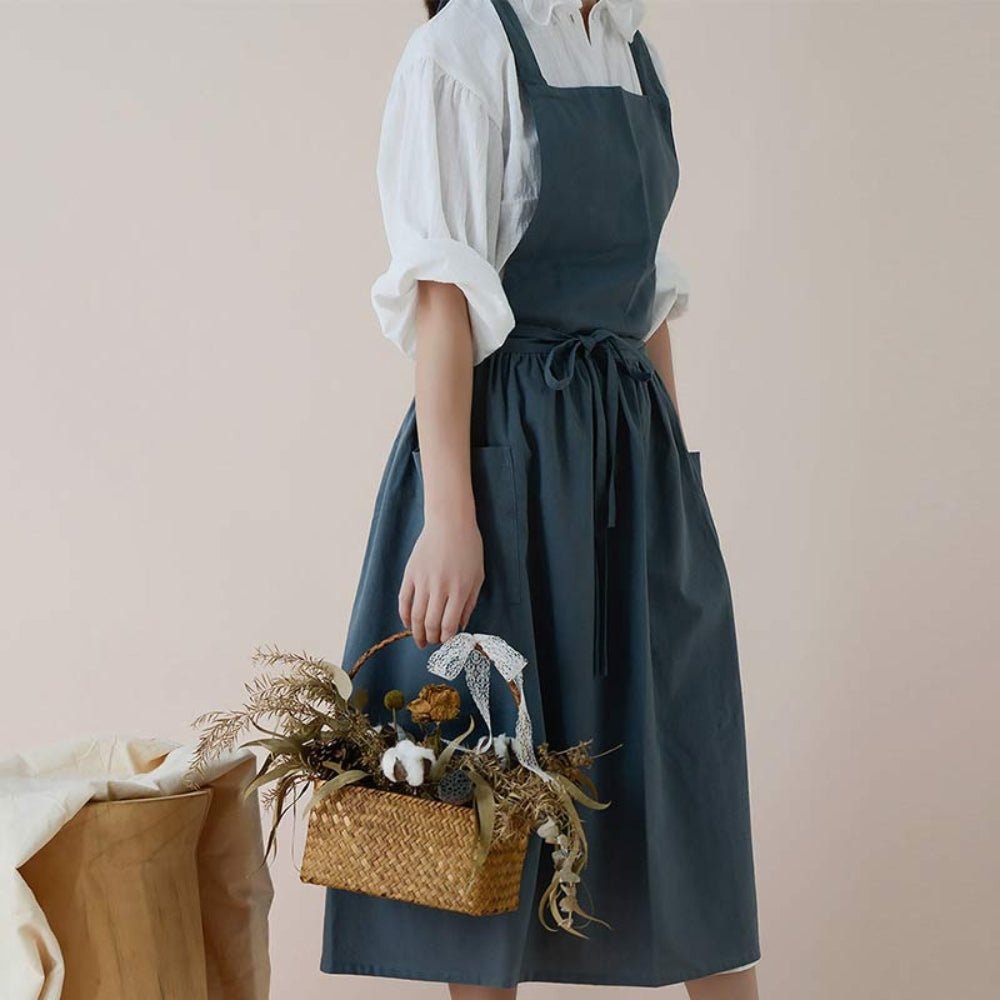 The Southern Atelier – Elegant Cotton Apron with Functional Pockets for Effortless Culinary Style - The Southern AtelierSKU_1762849812353_534