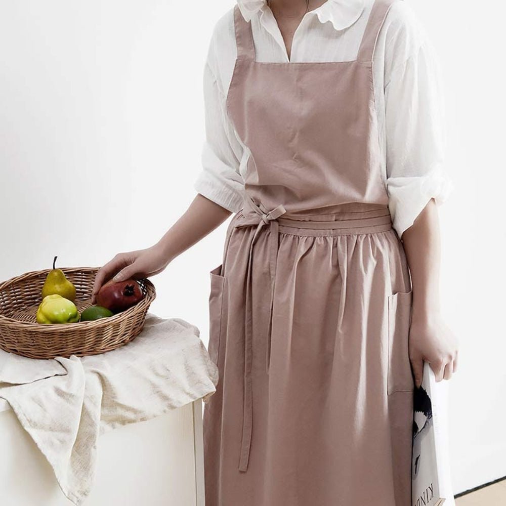 The Southern Atelier – Elegant Cotton Apron with Functional Pockets for Effortless Culinary Style - The Southern AtelierSKU_1762849812353_667
