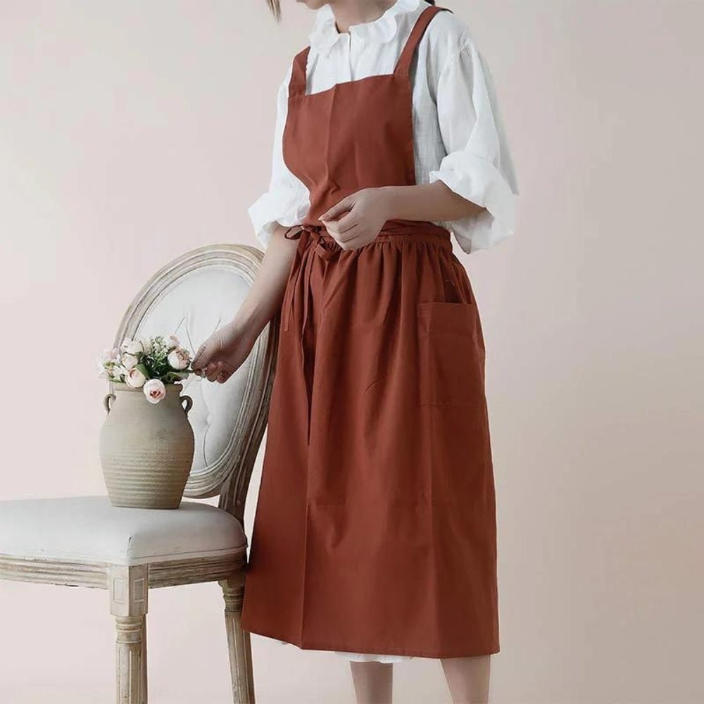 The Southern Atelier – Elegant Cotton Apron with Functional Pockets for Effortless Culinary Style - The Southern AtelierSKU_1762849812353_67