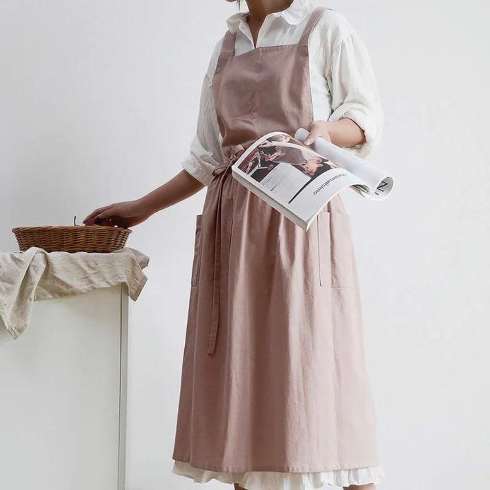 The Southern Atelier – Elegant Cotton Apron with Functional Pockets for Effortless Culinary Style - The Southern AtelierSKU_1762849812353_67