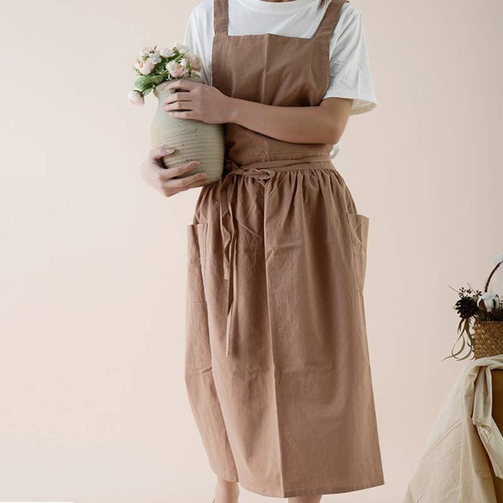 The Southern Atelier – Elegant Cotton Apron with Functional Pockets for Effortless Culinary Style - The Southern AtelierSKU_1762849812353_902