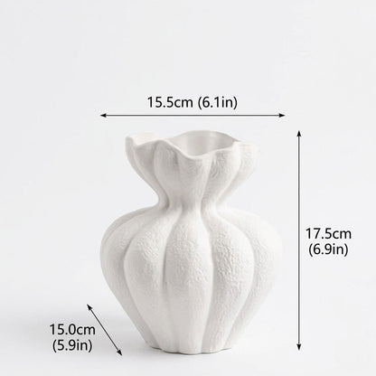 The Southern Atelier – Elegant Creamy White Lotus Ceramic Vase Collection for a Serene Ambiance - The Southern AtelierSKU_1775450103107_551