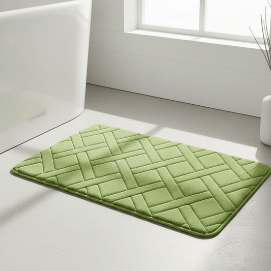 The Southern Atelier – Elegant Cross - Patterned Bathroom Mat in Soft Pastels for a Serene Ambiance - The Southern AtelierSKU_1763118905789_96