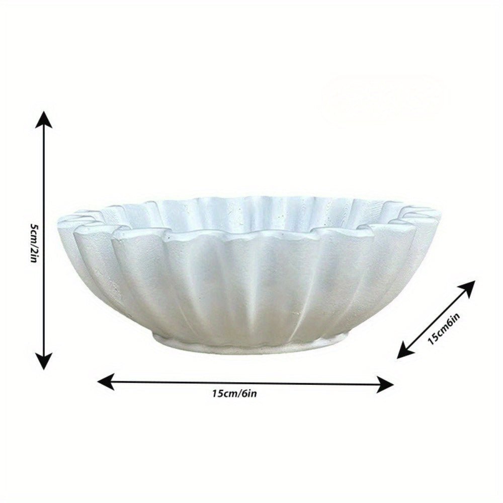 The Southern Atelier – Elegant Decorative Bowl with Unique Grooves and Wavy Edges for a Sophisticated Touch - The Southern AtelierSKU_1763119047999_958