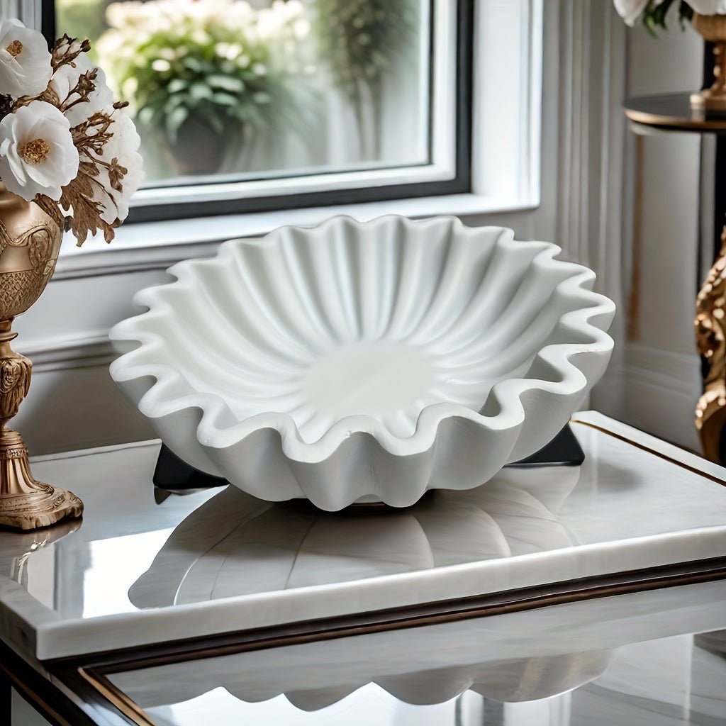 The Southern Atelier – Elegant Decorative Bowl with Unique Grooves and Wavy Edges for a Sophisticated Touch - The Southern AtelierSKU_1763119047999_958
