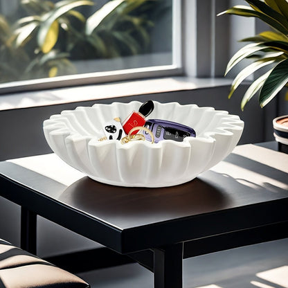 The Southern Atelier – Elegant Decorative Bowl with Unique Grooves and Wavy Edges for a Sophisticated Touch - The Southern AtelierSKU_1763119047999_958