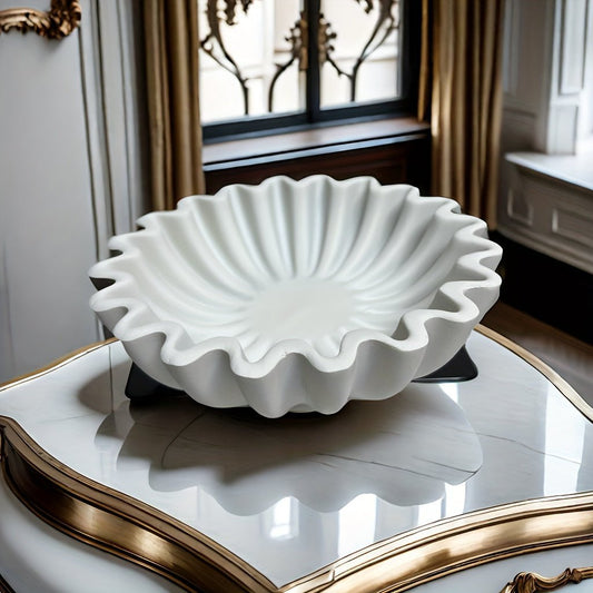 The Southern Atelier – Elegant Decorative Bowl with Unique Grooves and Wavy Edges for a Sophisticated Touch - The Southern AtelierSKU_1763119047999_958